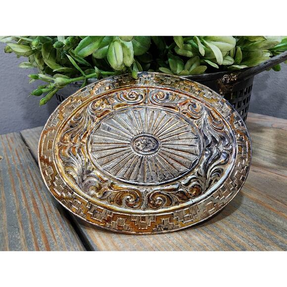 CRUMRINE MFG JEWELERS RENO HEAVY SILVERPLATE ON JEWELERS BRONZE LG BELT BUCKLE - Picture 1 of 8